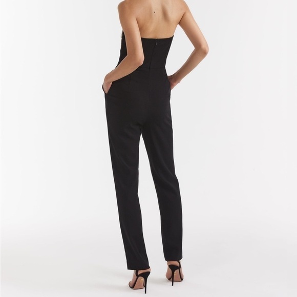 New Saloni Sabine Bow Crepe Jumpsuit - Picture 3 of 12